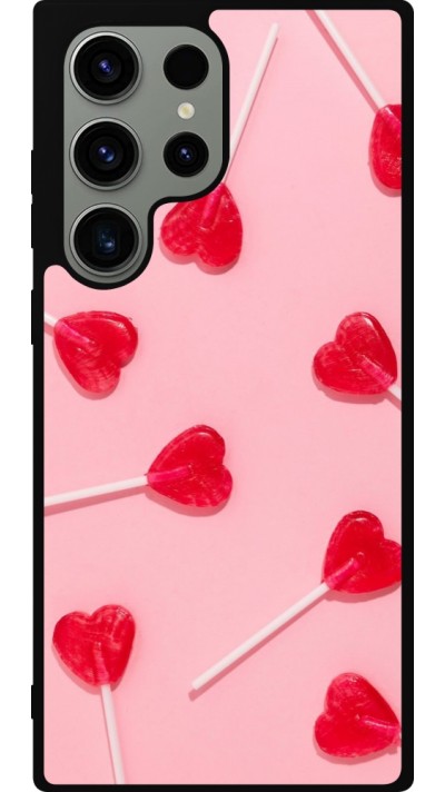 Samsung Galaxy S23 Ultra Case Hülle - Silikon schwarz Saint Valentines Day 26 Lollipop
