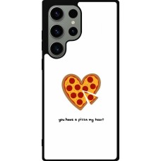 Samsung Galaxy S23 Ultra Case Hülle - Silikon schwarz Saint Valentines Day 26 You have my pizza heart