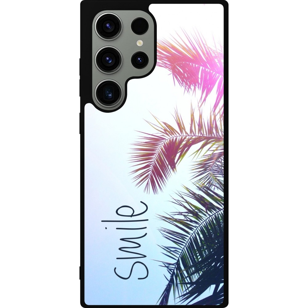 Coque Samsung Galaxy S23 Ultra - Silicone rigide noir Smile 05
