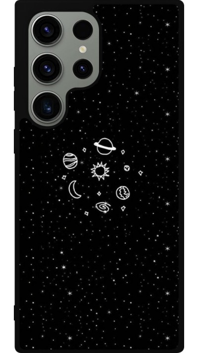 Samsung Galaxy S23 Ultra Case Hülle - Silikon schwarz Space Doodle