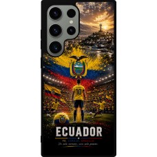 Coque Samsung Galaxy S23 Ultra - Silicone rigide noir Football Équateur splash 2026