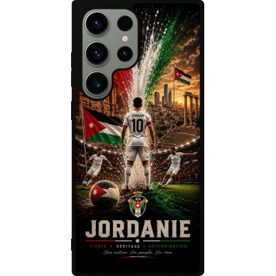 Coque Samsung Galaxy S23 Ultra - Silicone rigide noir Football Jordanie splash 2026