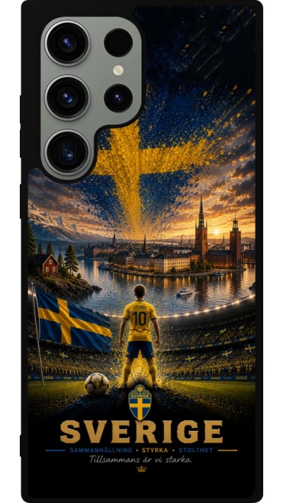 Coque Samsung Galaxy S23 Ultra - Silicone rigide noir Football Suède splash 2026