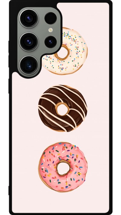 Coque Samsung Galaxy S23 Ultra - Silicone rigide noir Spring 23 donuts