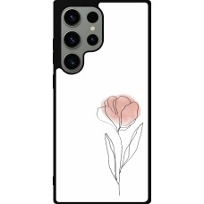 Coque Samsung Galaxy S23 Ultra - Silicone rigide noir Spring 23 minimalist flower