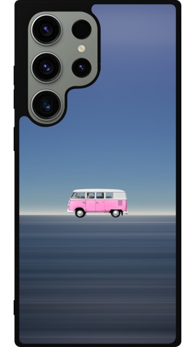 Coque Samsung Galaxy S23 Ultra - Silicone rigide noir Spring 23 pink bus