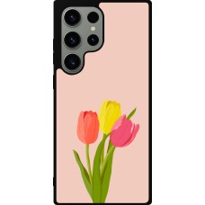Samsung Galaxy S23 Ultra Case Hülle - Silikon schwarz Spring 23 tulip trio