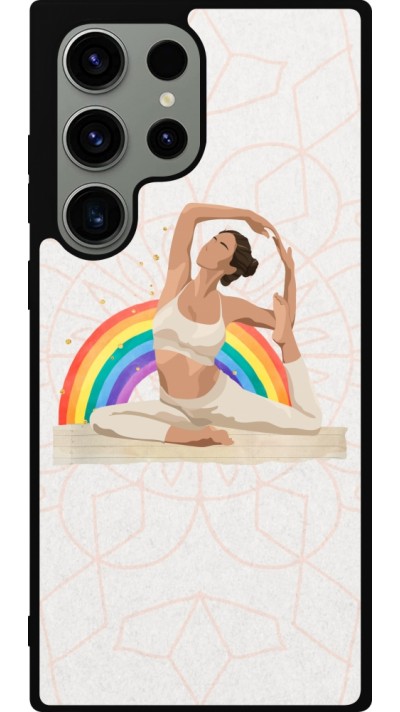 Coque Samsung Galaxy S23 Ultra - Silicone rigide noir Spring 23 yoga vibe