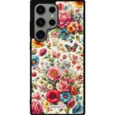 Samsung Galaxy S23 Ultra Case Hülle - Silikon schwarz Spring 25 fruehling bluetend