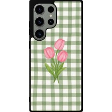 Coque Samsung Galaxy S23 Ultra - Silicone rigide noir Green vichy tulips Spring 2026
