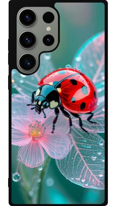 Samsung Galaxy S23 Ultra Case Hülle - Silikon schwarz Ladybird in bloom Spring 2026