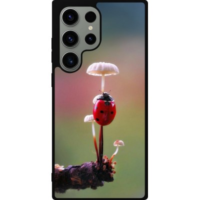 Coque Samsung Galaxy S23 Ultra - Silicone rigide noir Ladybird on a mushroom Spring 2026