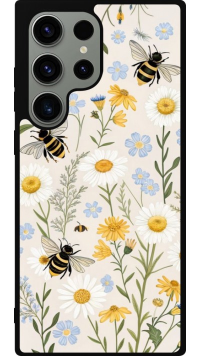 Coque Samsung Galaxy S23 Ultra - Silicone rigide noir Pattern bees 2026