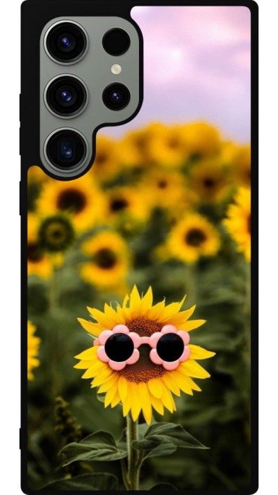 Coque Samsung Galaxy S23 Ultra - Silicone rigide noir Sunflower with glasses 2026