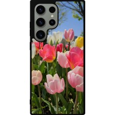 Coque Samsung Galaxy S23 Ultra - Silicone rigide noir Tulips Spring 2026