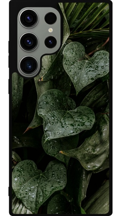 Coque Samsung Galaxy S23 Ultra - Silicone rigide noir Spring 23 fresh plants