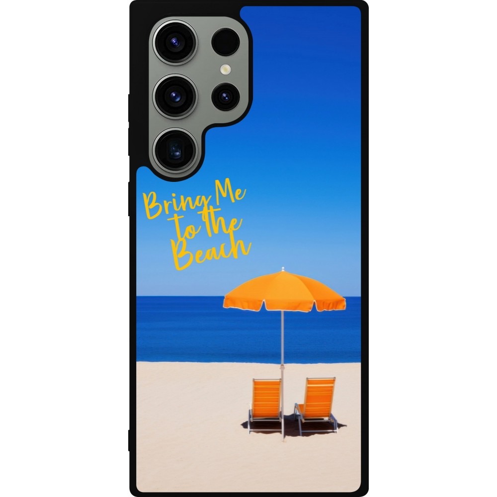 Samsung Galaxy S23 Ultra Case Hülle - Silikon schwarz Summer 2025 Bring me to the beach
