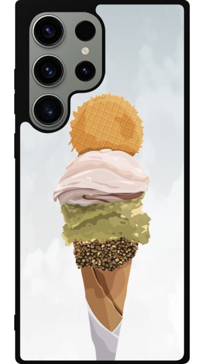 Coque Samsung Galaxy S23 Ultra - Silicone rigide noir Summer 2025 Cornet