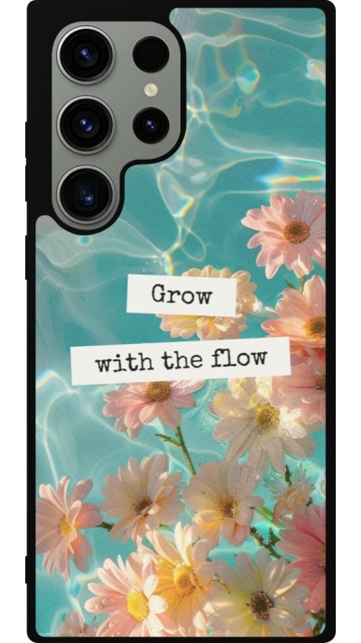 Coque Samsung Galaxy S23 Ultra - Silicone rigide noir Summer 2025 Grow with the flow