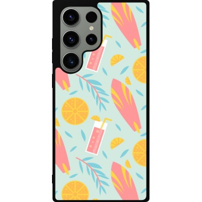 Coque Samsung Galaxy S23 Ultra - Silicone rigide noir Summer 2025 Pattern citron