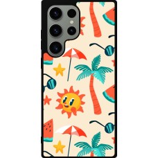 Samsung Galaxy S23 Ultra Case Hülle - Silikon schwarz Summer 2025 Pattern soleil