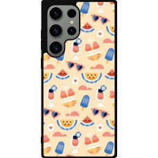 Samsung Galaxy S23 Ultra Case Hülle - Silikon schwarz Pattern Summer 2026