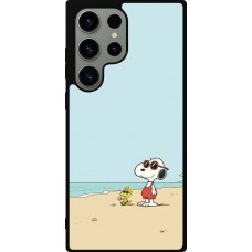 Samsung Galaxy S23 Ultra Case Hülle - Silikon schwarz Snoopy on the beach Summer 2026