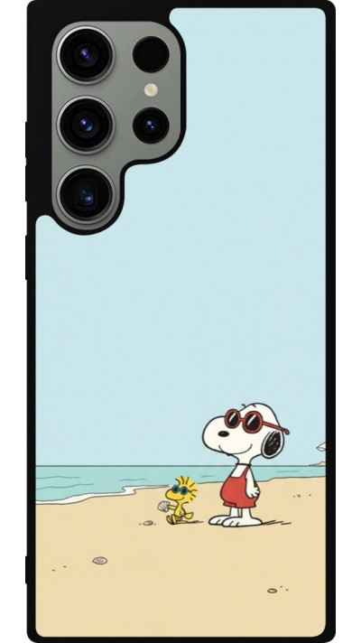 Samsung Galaxy S23 Ultra Case Hülle - Silikon schwarz Snoopy on the beach Summer 2026
