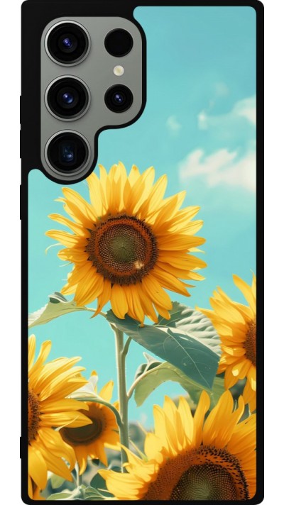 Samsung Galaxy S23 Ultra Case Hülle - Silikon schwarz Sunflowers Summer 2026