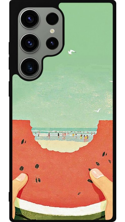 Samsung Galaxy S23 Ultra Case Hülle - Silikon schwarz Views through a watermelon Summer 2026