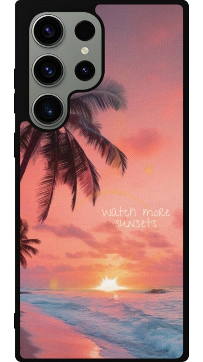 Samsung Galaxy S23 Ultra Case Hülle - Silikon schwarz Watch more sunsets Summer 2026