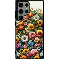 Coque Samsung Galaxy S23 Ultra - Silicone rigide noir Summer Floral Pattern