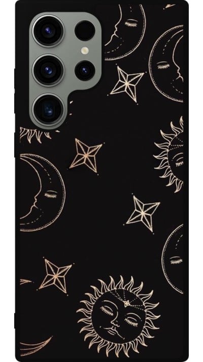 Coque Samsung Galaxy S23 Ultra - Silicone rigide noir Suns and Moons
