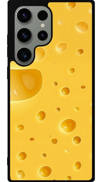 Coque Samsung Galaxy S23 Ultra - Silicone rigide noir Fête Nationale Suisse Cheese