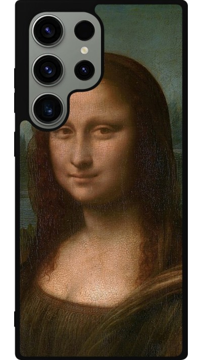 Coque Samsung Galaxy S23 Ultra - Silicone rigide noir Tableau art - La Joconde - Léonard de Vinci