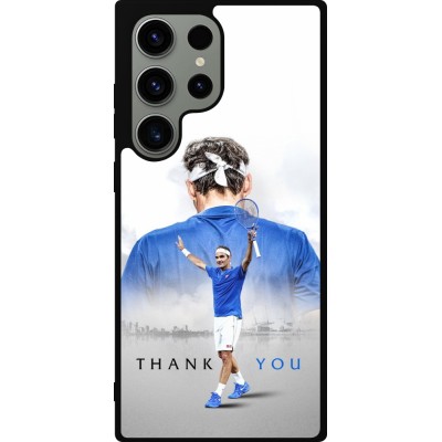 Samsung Galaxy S23 Ultra Case Hülle - Silikon schwarz Thank you Roger