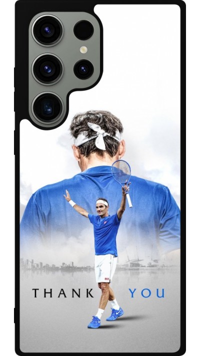 Samsung Galaxy S23 Ultra Case Hülle - Silikon schwarz Thank you Roger