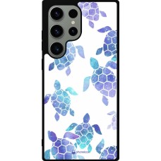 Coque Samsung Galaxy S23 Ultra - Silicone rigide noir Turtles pattern watercolor