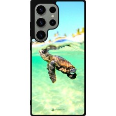 Coque Samsung Galaxy S23 Ultra - Silicone rigide noir Turtle Underwater