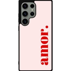 Coque Samsung Galaxy S23 Ultra - Silicone rigide noir Valentine 2024 amor