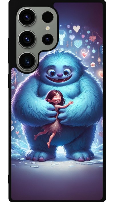 Coque Samsung Galaxy S23 Ultra - Silicone rigide noir Valentine 2024 Fluffy Love