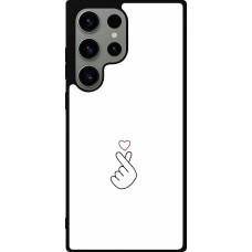 Samsung Galaxy S23 Ultra Case Hülle - Silikon schwarz Valentine 2024 heart by Millennials