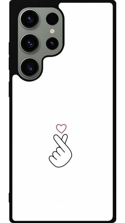 Samsung Galaxy S23 Ultra Case Hülle - Silikon schwarz Valentine 2024 heart by Millennials