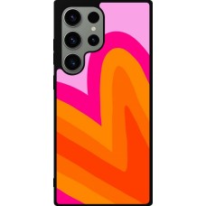 Samsung Galaxy S23 Ultra Case Hülle - Silikon schwarz Valentine 2024 heart gradient