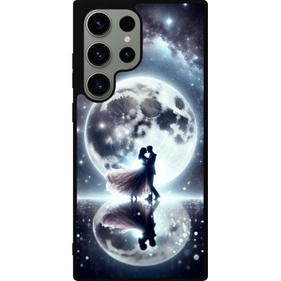 Coque Samsung Galaxy S23 Ultra - Silicone rigide noir Valentine 2024 Love under the moon