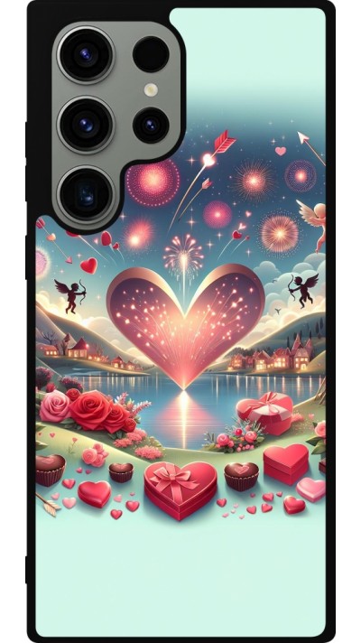 Coque Samsung Galaxy S23 Ultra - Silicone rigide noir Valentine 2025 Chic