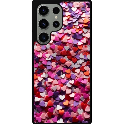Coque Samsung Galaxy S23 Ultra - Silicone rigide noir Valentine 2025 Confetti