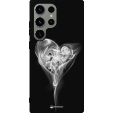 Coque Samsung Galaxy S23 Ultra - Silicone rigide noir Valentine 2022 Black Smoke