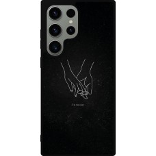 Samsung Galaxy S23 Ultra Case Hülle - Silikon schwarz Valentine 2023 hands forever