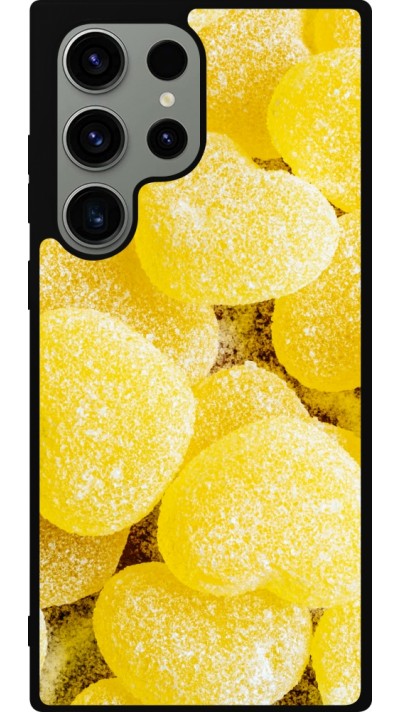 Coque Samsung Galaxy S23 Ultra - Silicone rigide noir Valentine 2023 sweet yellow hearts